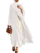 Load image into Gallery viewer, Dubai Chiffon Kaftan Open Abaya Long Dress Robe
