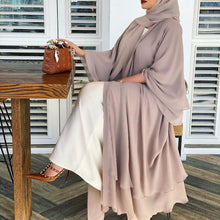 Load image into Gallery viewer, Dubai Chiffon Kaftan Open Abaya Long Dress Robe
