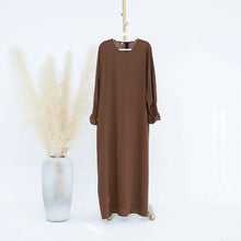 Load image into Gallery viewer, Abaya Muslim Woman Dress Sweet Style Long Sleeves Dubai Turkey Modest
