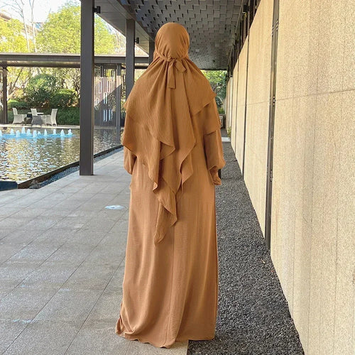 Hooded Abaya Jilbab 2 Piece Set