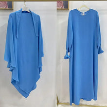 Load image into Gallery viewer, Abaya and Khimar Set Jilbab 2 Piece  Long Hijab Dress
