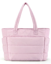 Load image into Gallery viewer, BAGSMART Big Square Cotton Padded Tote Bag Pink Female Quilting Puffy
