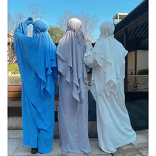 Load image into Gallery viewer, Hooded Abaya Jilbab 2 Piece Set
