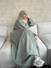 Load image into Gallery viewer, Closed Linen Abaya Dubai Luxury Plain Muslim Hijab Dress  Casual
