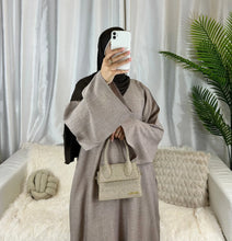 Load image into Gallery viewer, Closed Linen Abaya Dubai Luxury Plain Muslim Hijab Dress  Casual
