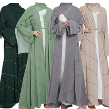 Load image into Gallery viewer, Kimono Abaya Dubai Summer Hijab Dress
