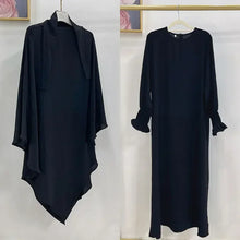 Load image into Gallery viewer, Abaya and Khimar Set Jilbab 2 Piece  Long Hijab Dress
