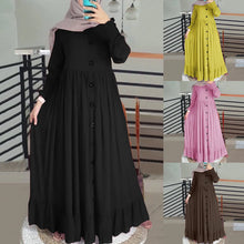 Load image into Gallery viewer, 2024 All season Abaya Dubai Luxury LongDresses Women Button Single
