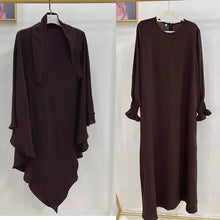 Load image into Gallery viewer, Abaya and Khimar Set Jilbab 2 Piece  Long Hijab Dress
