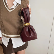 Load image into Gallery viewer, Pleated Design Clouds Top-handle Bags For Women Elegant Wrist Bucket
