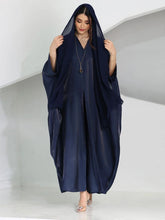 Load image into Gallery viewer, Siskakia Bright Silk Satin Batwing Sleeve Cardigan Robe
