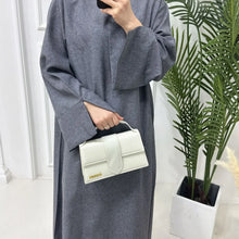 Load image into Gallery viewer, Closed Linen Abaya Dubai Luxury Plain Muslim Hijab Dress  Casual
