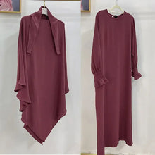 Load image into Gallery viewer, Abaya and Khimar Set Jilbab 2 Piece  Long Hijab Dress
