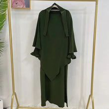 Load image into Gallery viewer, Hooded Abaya Jilbab 2 Piece Set
